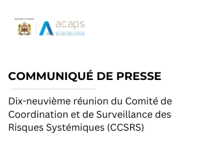Dix-neuvième réunion du Comité de Coordination et de Surveillance des Risques Systémiques (CCSRS)	